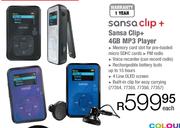 Sansa Clip + 4GB MP3 Player-Each
