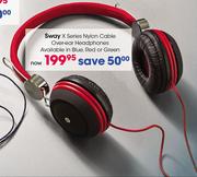 Sway X Series Nylon Cable Over-Ear Headphones