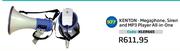 Kenton Megaphone, Siren And MP3 Player All-In One(KLER665)