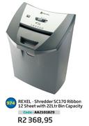Rexel Shredder SC170 Ribbon 12 Sheet With 22L Bin Capacity(AA2101829)