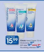 Clicks Hand Cream Moisturising-75Ml