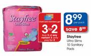 Stayfree Ultra Slims Sanitary Pads-10 Per Pack