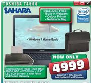 Toshiba T4500 + Built-in Webcam + Colour Printer + Notebook Bag