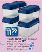Clicks Home Plastic Storage Set Rectangular-3 Piece