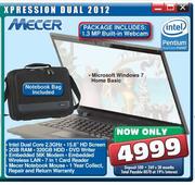 Mecer Xpression Dual 2012 + 1.3 MP Built-in Webcam + Notebook Bag