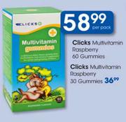 Clicks Multivitamin Raspberry 30 Gummies Per Pack