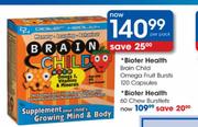 Bioter Health Brain Child Omega Fruit Bursts-120 Capsules Per Pack