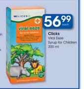 Clicks Viral Eeze Syrup For Children-200ml Each