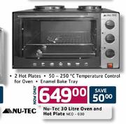 Nu-Tec 30 Litre Oven & Hot Plate(NCO-030)