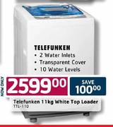 Telefunken White Top Loader-11Kg(TTL-110)