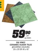 Da Vinci Ceramic Floor Tiles-30 x 30 or 40 x 40 Per Sq Metre