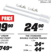 The Standard Double Curtain Tracks-1.5m Each