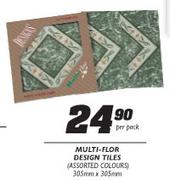 Multi-Flor Design Tiles-305mm x 305mm Per Pack