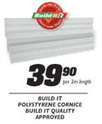 Build It Polystyrene Cornice Build It Quality Approved-Per 2m Length