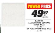 Da Vinci Pure White Wall Tiles-15 x 15 Per Sq Metre