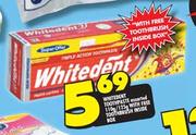 Whitedent Toothpaste Assorted-110g/125g With Free Toothbrush Inside Box