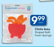 Clicks Baby Shaped Bath Foam Sponge-Each