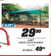 Alnet Shade Cloth 40 Green-1mx3m