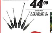 Build It 6 Piece Blacktip Screwdrivers Set