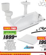 14 Piece White Bathroom Set