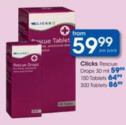 Clicks Rescue Tablets-300's