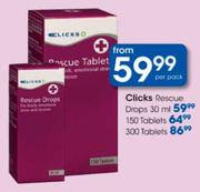 Clicks Rescue Tablets-150's