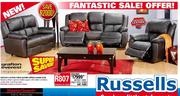 Ventura 3-Action 3 Piece Leather Uppers Lounge Suite