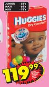Huggies Dry Comfort Disposable Nappies Midi-78's Per Pack