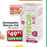 Homeopathic Rescue + Kids Tablets-180's