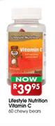 Lifestyle Nutrition Vitamin-C Chewy Bears-60's