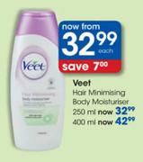 Veet Hair Minimising Body Moisturiser-400ml Each