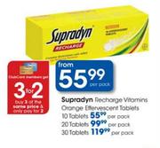 Supradyn Recharge Vitamins Orange Effervescent Tablets-20's