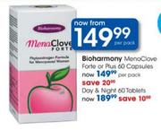 Bioharmony Menoclove Forte Or Plus Capsules-60's