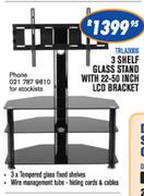 3 Shelf Glass Syand With 22-50 Inch LCD Bracket(TRLA3006)