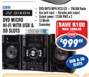 Dixon DVD Micro HiFi With USB & SD Slot