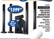 Dixon Home Theater System With Subwoofer And Satellite Speakers