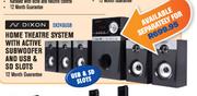 Dixon Home Theater System With Active Subwoofer And USB & SD Slots