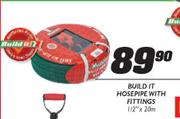 Build It Hosepipe With Fittings - 12" x 20m
