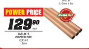 Build It Copper Pipe (Class 0) - 15mm