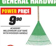 Academy Millennium Leaf Rake With Wooden Handle