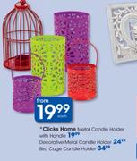 Clicks Home Decorative Metal Candle Holder