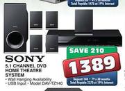 Sony 5.1 Channel DVD Home Theatre System (DAV-TZ140)