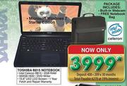 Toshiba B815 Notebook + Built-in Webcam + Free Notebook Bag