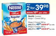 Nestle Cerelac Stage 2 Cereal - 2 x 250gm