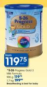 S-26 Progress Gold 3 Milk Formula-900 G