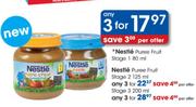 Nestle Puree Fruit Stage 2 - 3 x 125ml