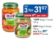 Hipp Stage 2 Foods - 3 x 190ml