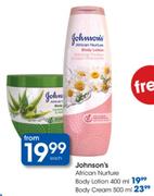 Johnson's African Nurture Body Cream-500ml Each
