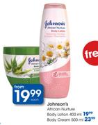 Johnson's African Nurture Body Lotion-400ml Each