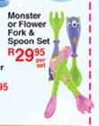 Nuby Monster or Flower Fork & Spoon Set - Per Set